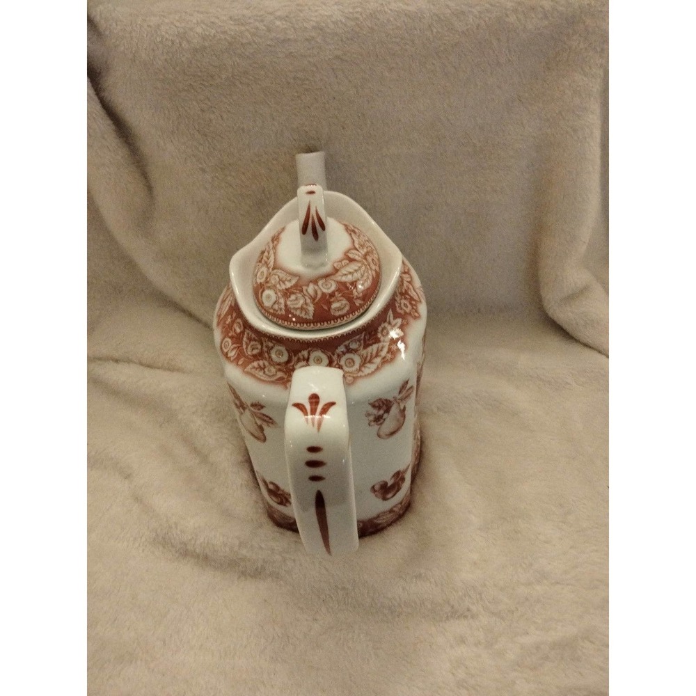 Godinger Porcelain Pear Pink White Teapot - Picture 2 of 7